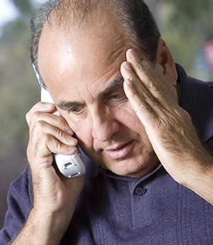 Man talking on phone.